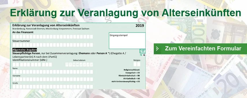 Erklärung zur Veranlagung von Alterseinkünften